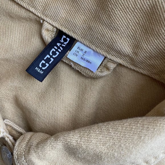 Yellow Crop Denim Jacket - Picture 3 of 5